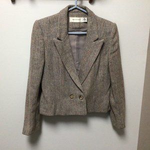 Michelle Stuart vintage grey wool blazer